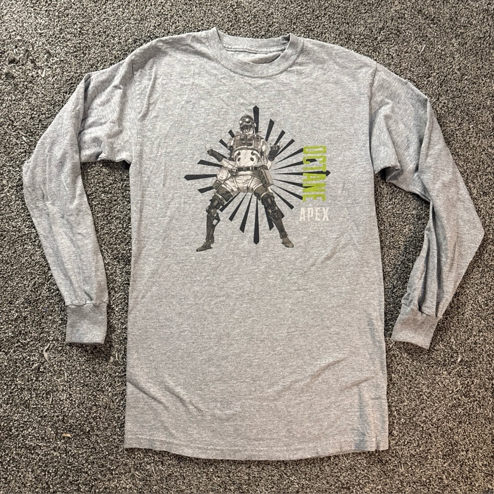Rare APEX Legends Octane Character Long Sleeve T-shirt Tee Men Size M/L